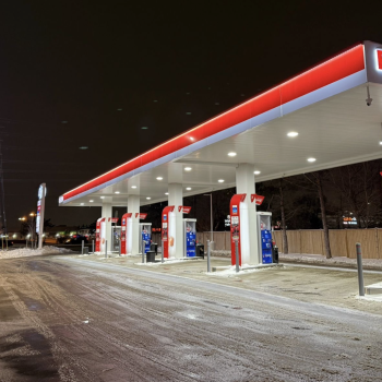 commerical snow removal gas station