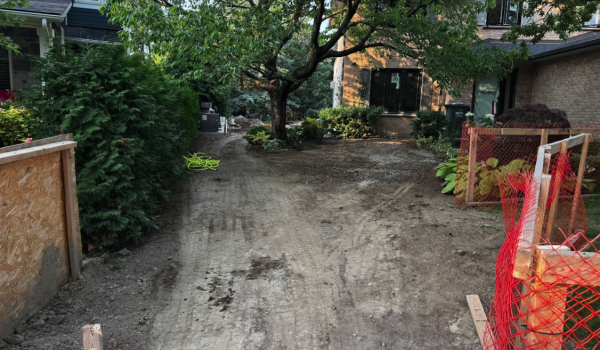 grading and soil preperation - front yard landscaping