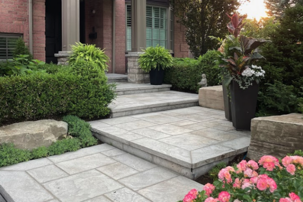 natural stone walkway entrance