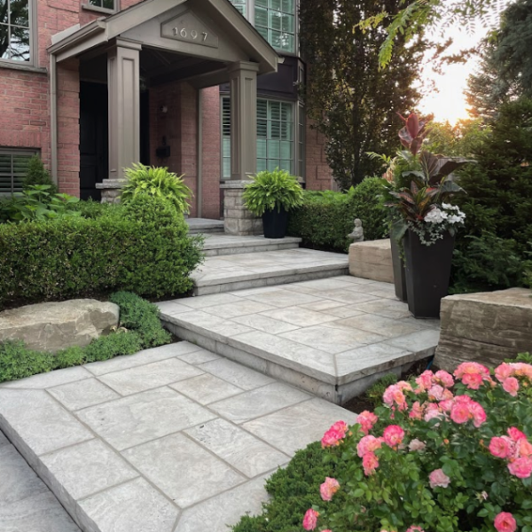 natural stone walkway entrance