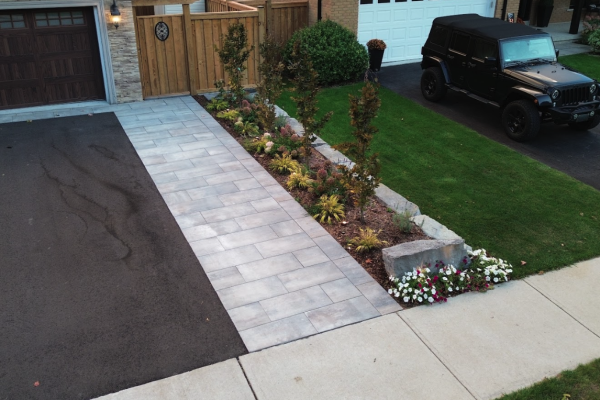 sod and landscape installation front yard